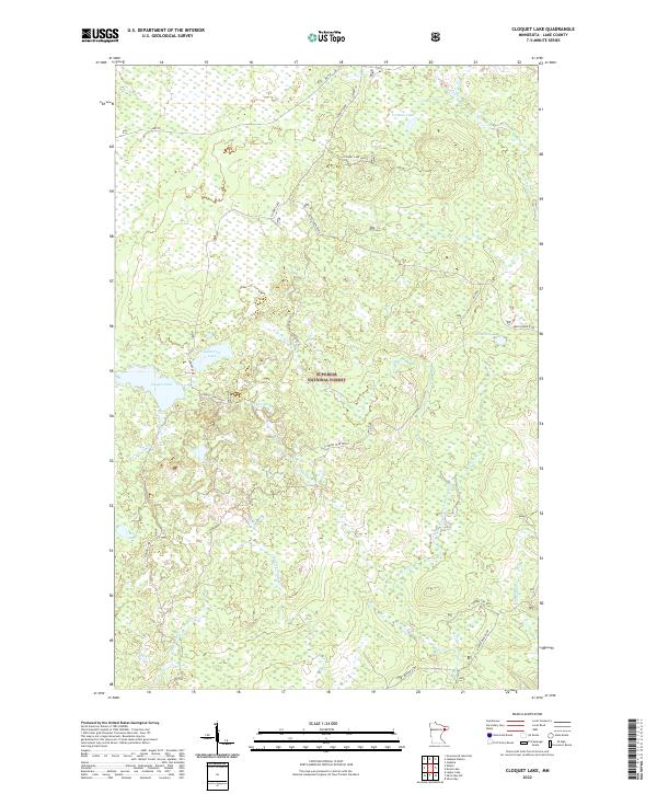 US Topo 7.5-minute map for Cloquet Lake MN