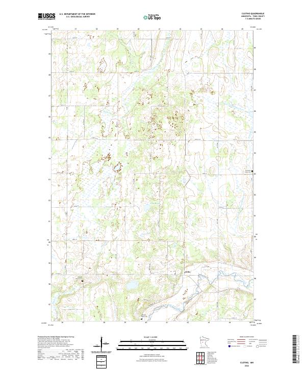 US Topo 7.5-minute map for Clotho MN