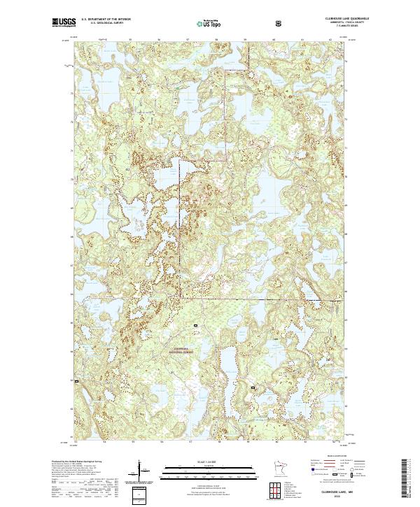 US Topo 7.5-minute map for Clubhouse Lake MN
