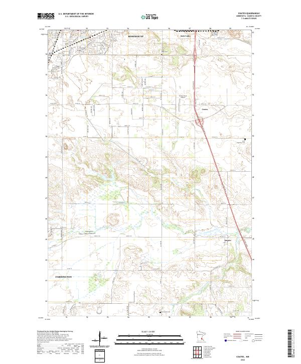 US Topo 7.5-minute map for Coates MN