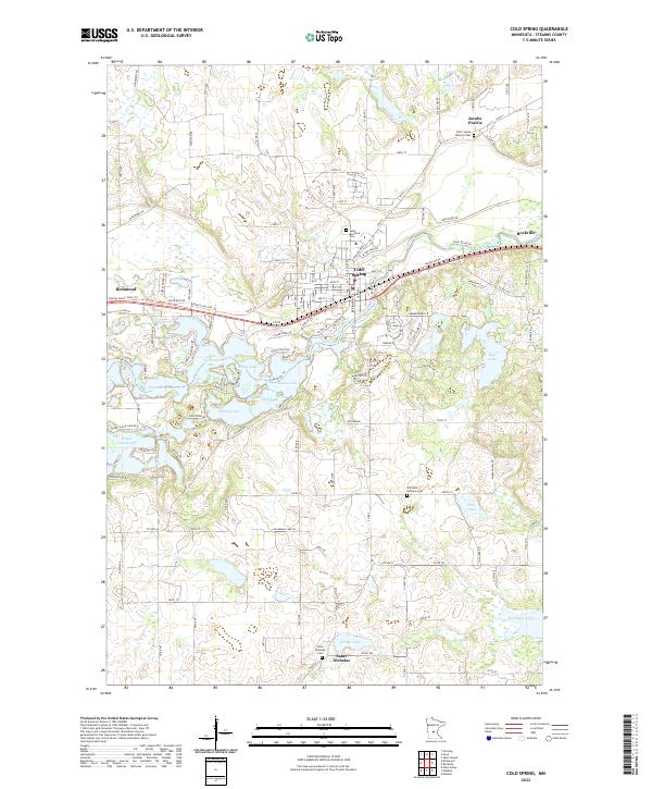 US Topo 7.5-minute map for Cold Spring MN