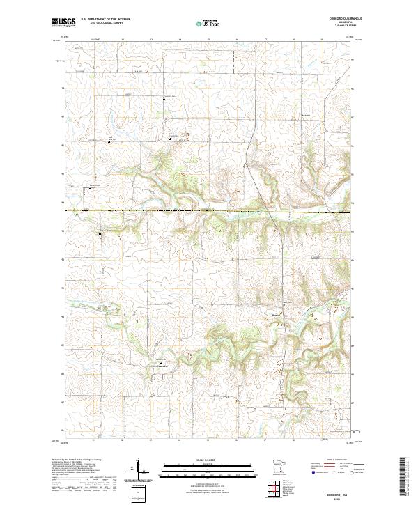 US Topo 7.5-minute map for Concord MN