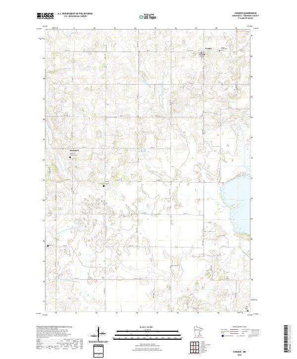 US Topo 7.5-minute map for Conger MN – American Map Store