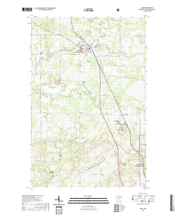 US Topo 7.5-minute map for Cook MN