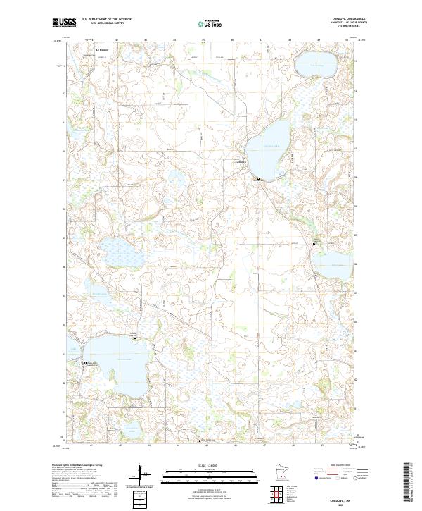 US Topo 7.5-minute map for Cordova MN