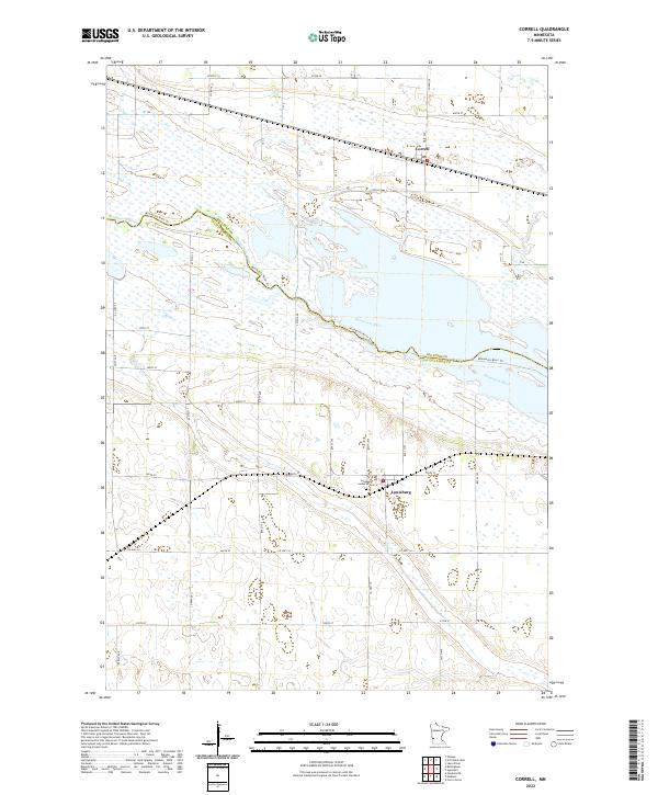 US Topo 7.5-minute map for Correll MN