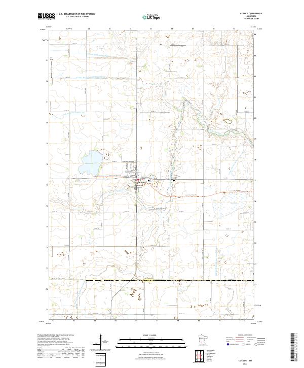 US Topo 7.5-minute map for Cosmos MN