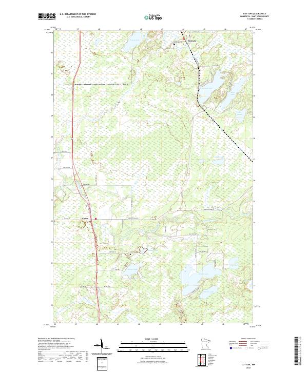 US Topo 7.5-minute map for Cotton MN
