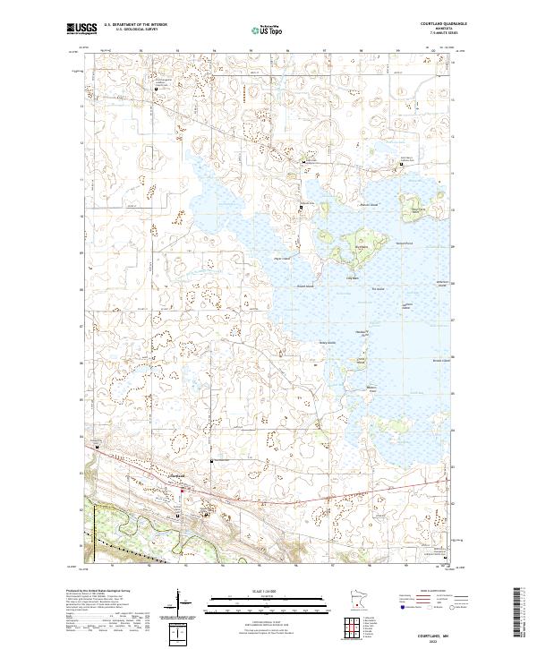 US Topo 7.5-minute map for Courtland MN