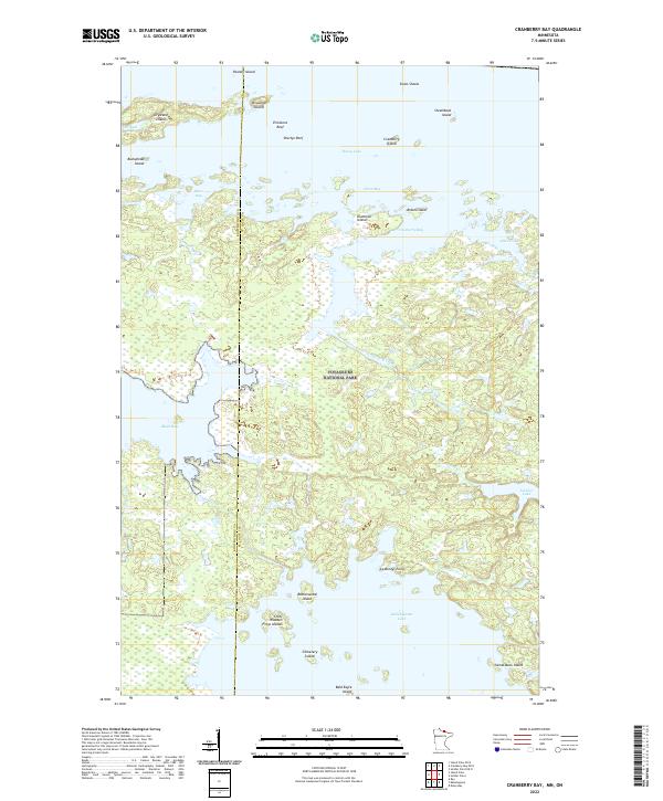 US Topo 7.5-minute map for Cranberry Bay MNON