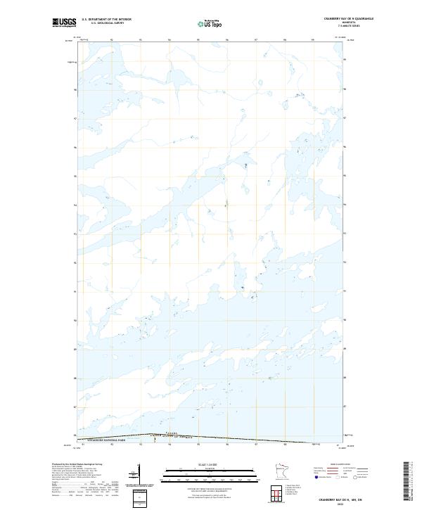 US Topo 7.5-minute map for Cranberry Bay OE N MNON