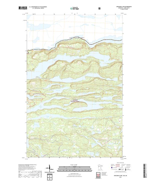 US Topo 7.5-minute map for Crocodile Lake MNON
