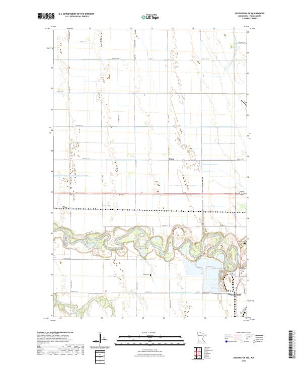 US Topo 7.5-minute map for Crookston SW MN