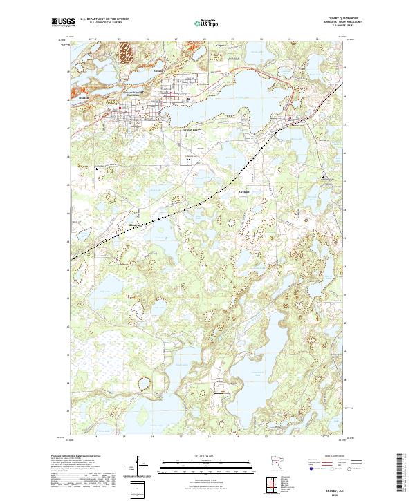 US Topo 7.5-minute map for Crosby MN