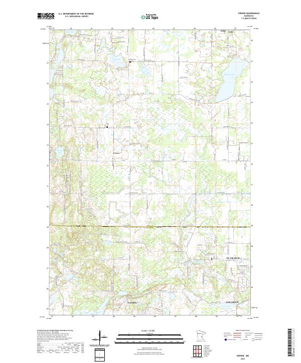 US Topo 7.5-minute map for Crown MN