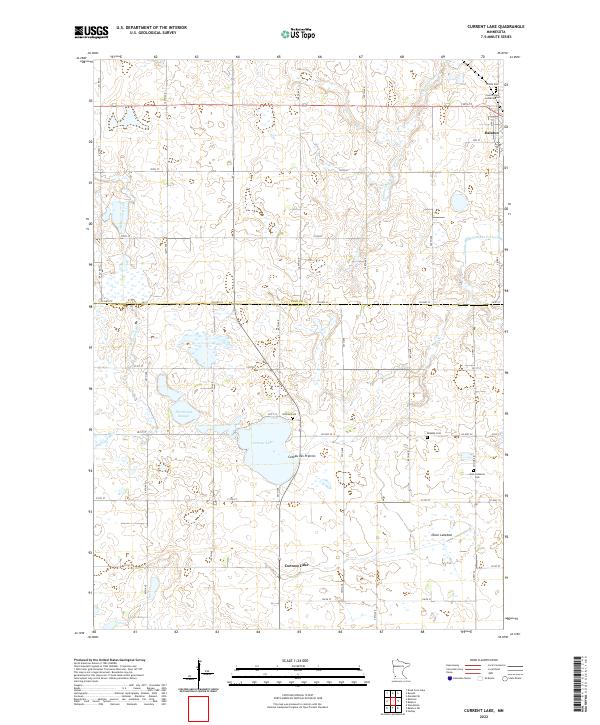 US Topo 7.5-minute map for Current Lake MN