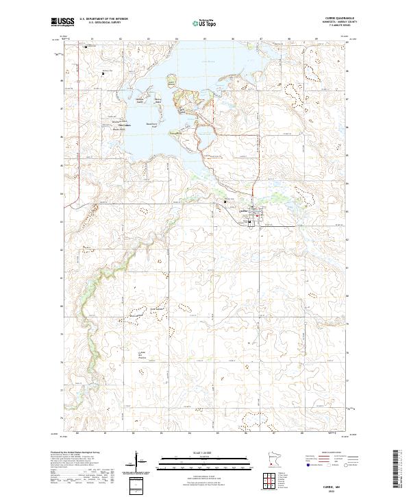 US Topo 7.5-minute map for Currie MN