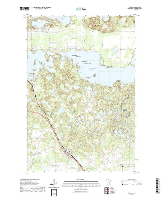 US Topo 7.5-minute map for Cushing MN – American Map Store