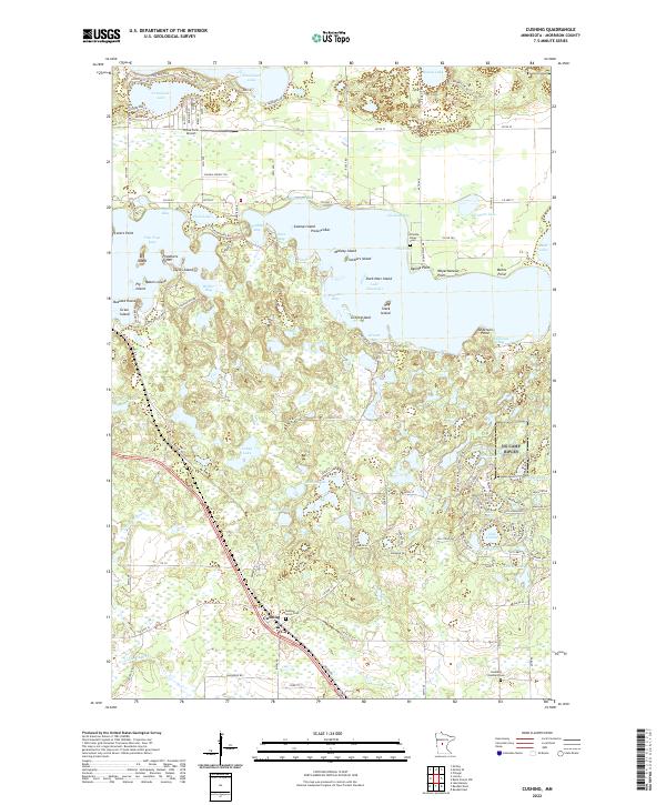 US Topo 7.5-minute map for Cushing MN