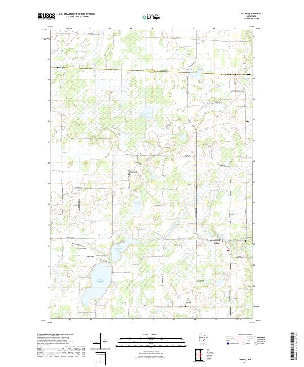 US Topo 7.5-minute map for Dalbo MN