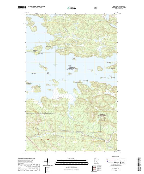 US Topo 7.5-minute map for Daley Bay MN