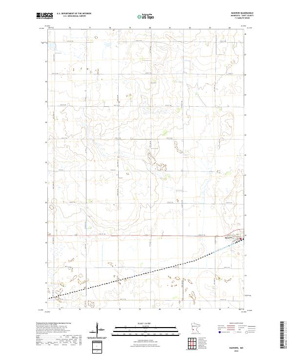 US Topo 7.5-minute map for Danvers MN