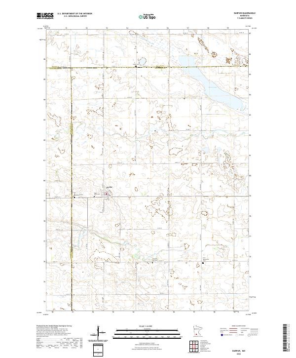 US Topo 7.5-minute map for Darfur MN