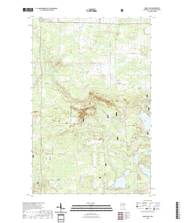 US Topo 7.5-minute map for Dark Lake MN