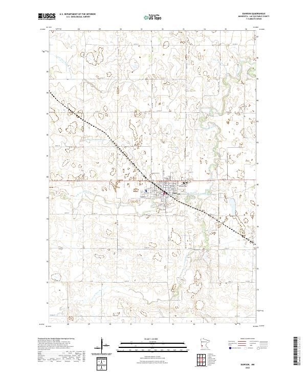 US Topo 7.5-minute map for Dawson MN