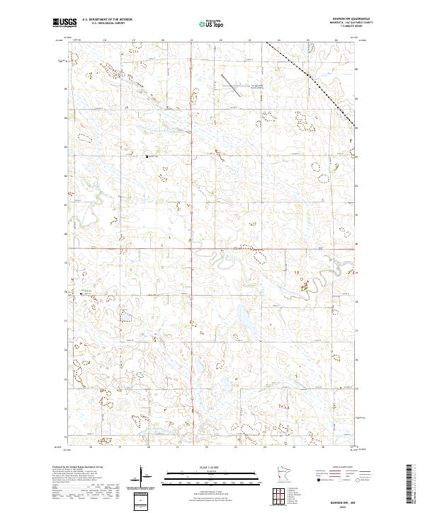 US Topo 7.5-minute map for Dawson NW MN