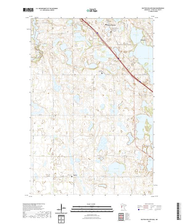 US Topo 7.5-minute map for Dayton Hollow Dam MN