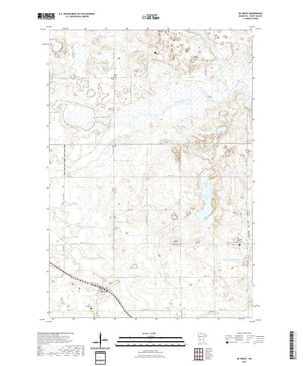 US Topo 7.5-minute map for De Graff MN