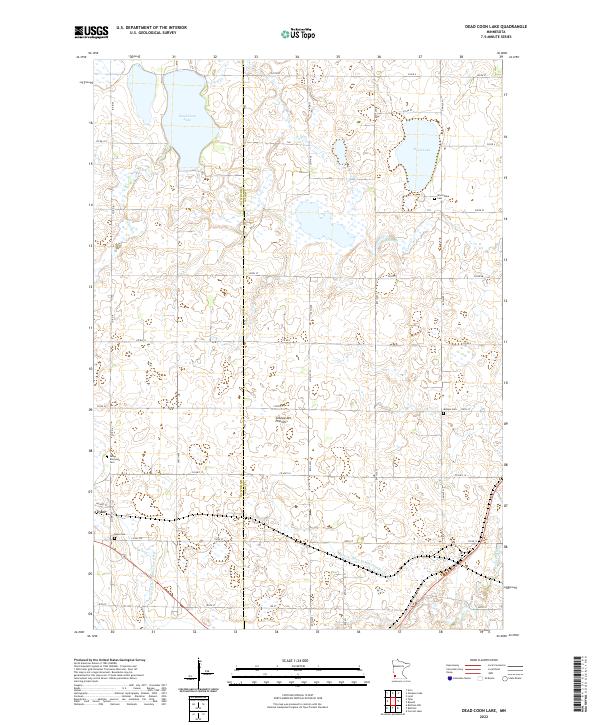 US Topo 7.5-minute map for Dead Coon Lake MN