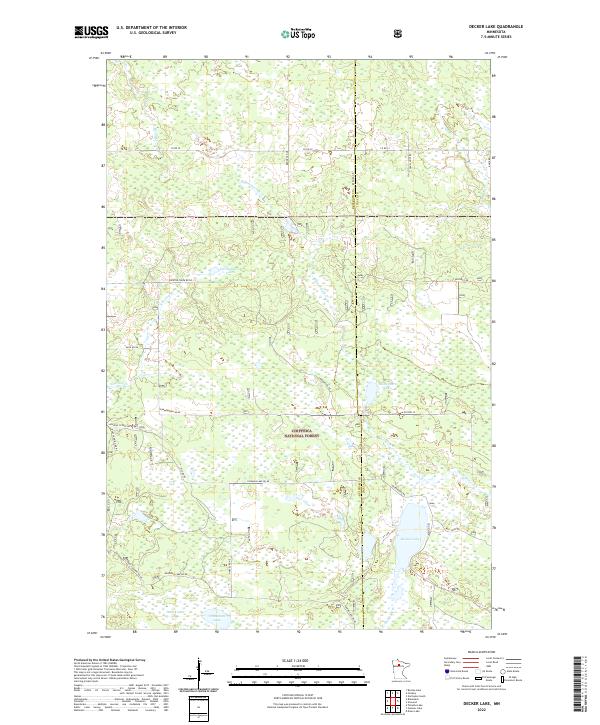 US Topo 7.5-minute map for Decker Lake MN