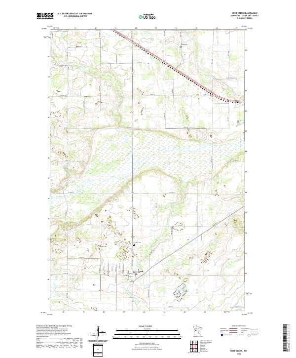 US Topo 7.5-minute map for Deer Creek MN