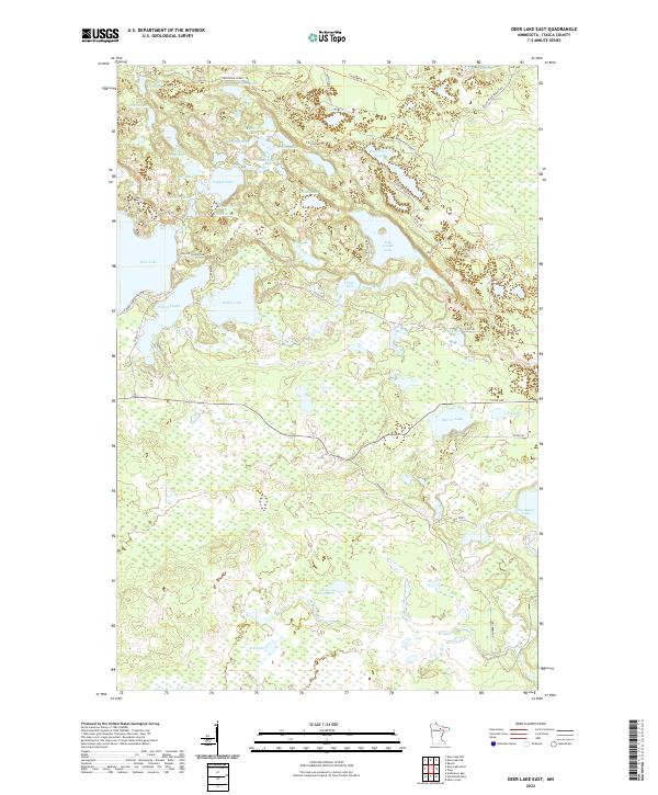 US Topo 7.5-minute map for Deer Lake East MN