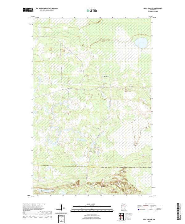US Topo 7.5-minute map for Deer Lake NW MN