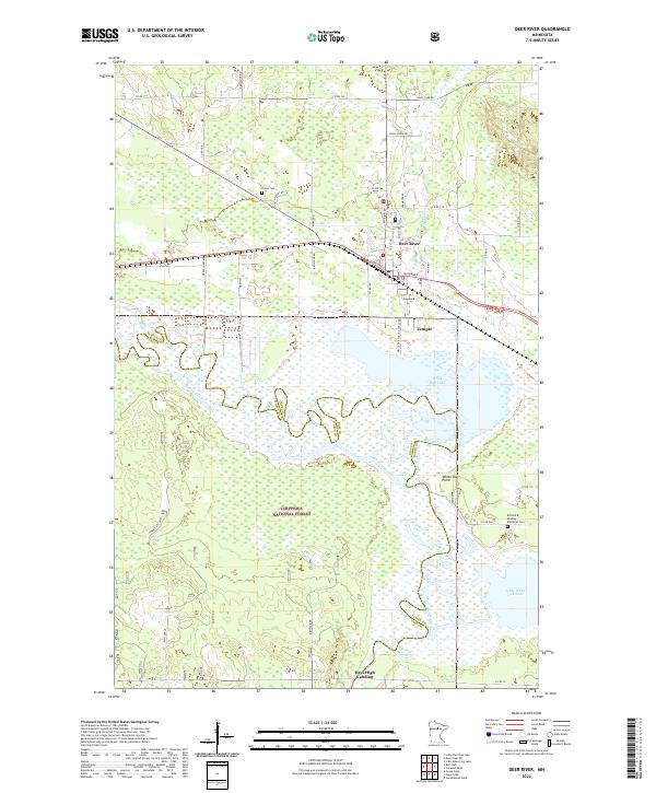 US Topo 7.5-minute map for Deer River MN