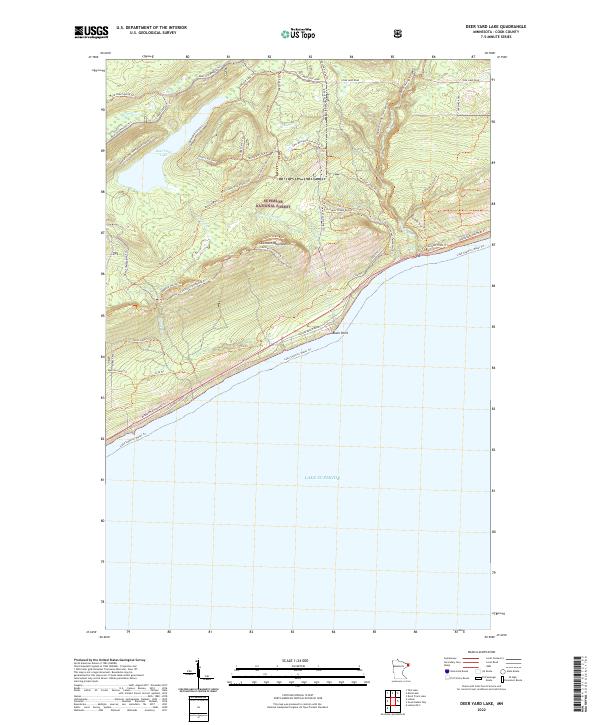 US Topo 7.5-minute map for Deer Yard Lake MN