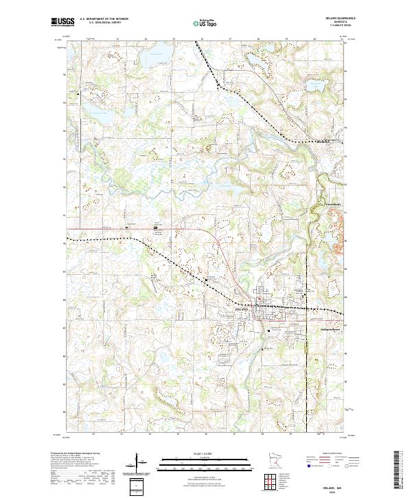 US Topo 7.5-minute map for Delano MN