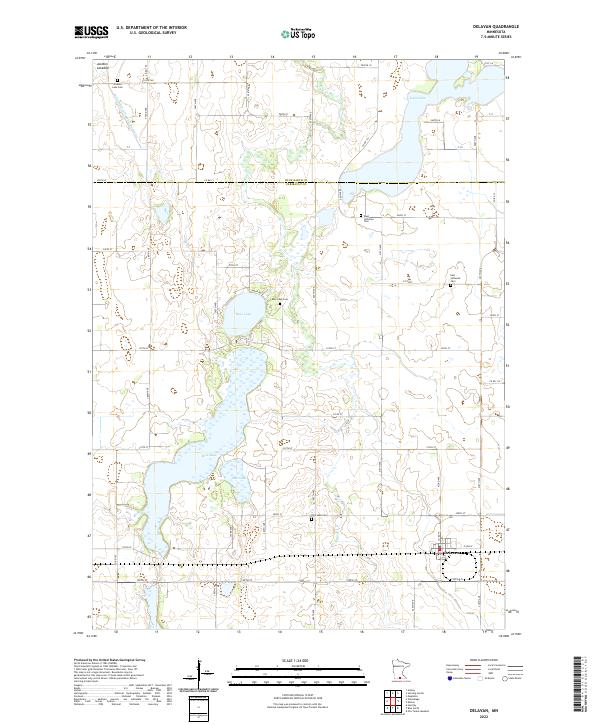 US Topo 7.5-minute map for Delavan MN