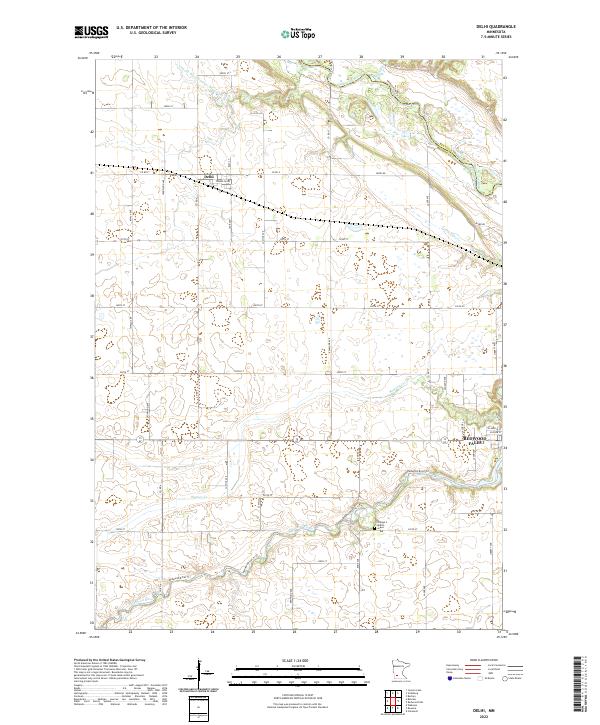 US Topo 7.5-minute map for Delhi MN
