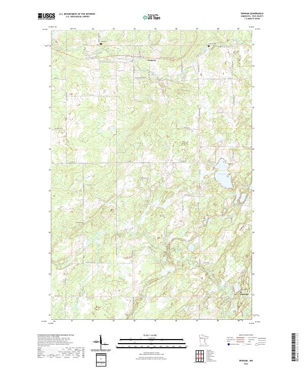 US Topo 7.5-minute map for Denham MN