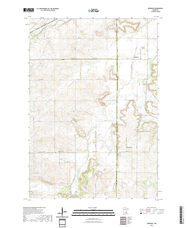 US Topo 7.5-minute map for Dennison MN
