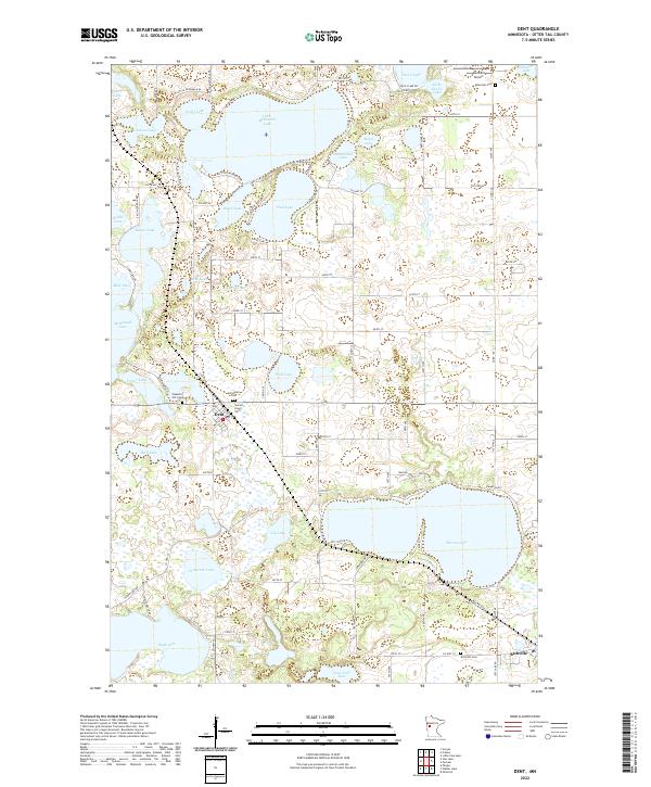US Topo 7.5-minute map for Dent MN