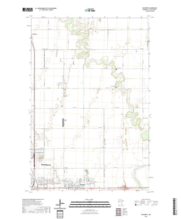 US Topo 7.5-minute map for Dilworth MN