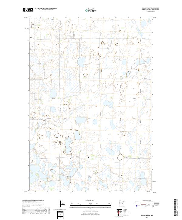 US Topo 7.5-minute map for Dismal Swamp MN