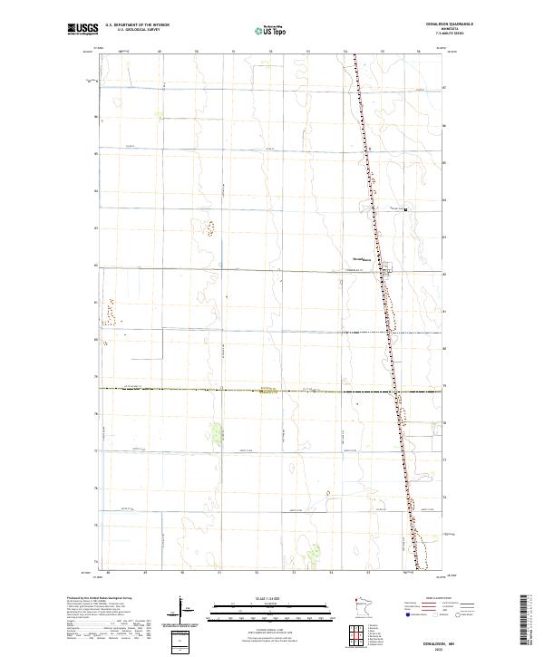 US Topo 7.5-minute map for Donaldson MN