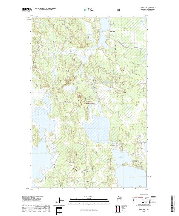 US Topo 7.5-minute map for Dora Lake MN