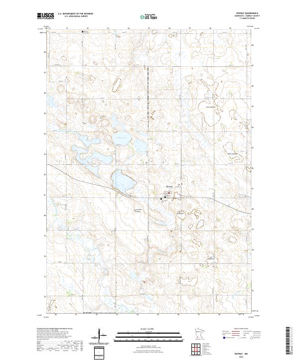US Topo 7.5-minute map for Dovray MN
